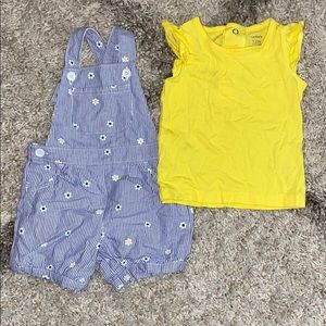 12 Month Carter’s Daisy Overall set